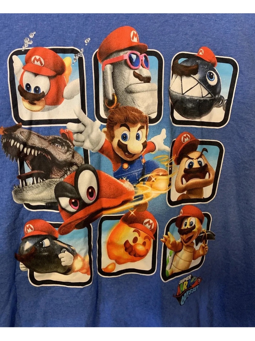Super Mario Odyssey‎ Mens Sz 2XL Nintendo T Shirt Blue